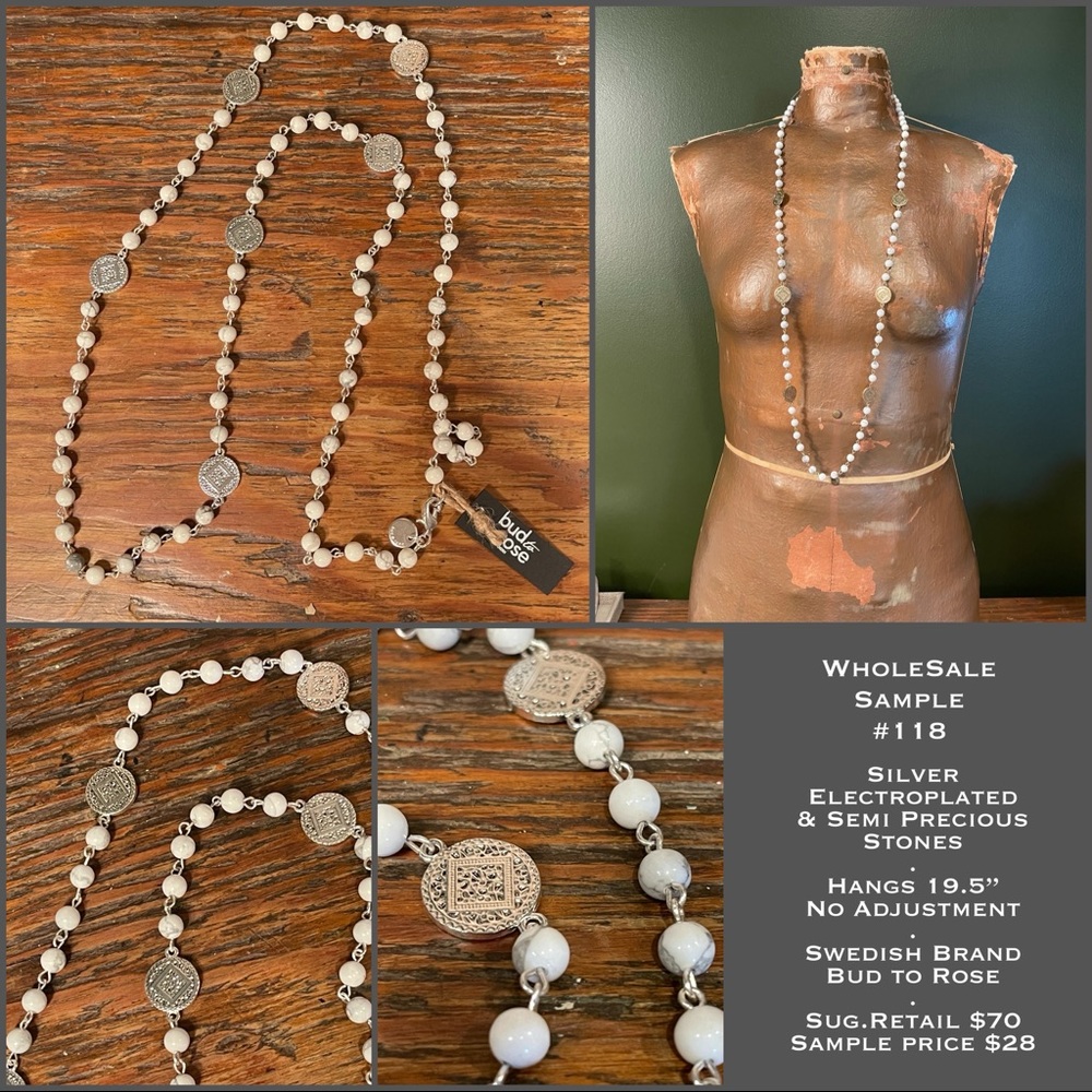 Silver Filigree & Semi Precious Stone Necklace
